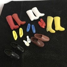 Vtg Lot 9 Pairs Of Shoes, high heels/Boots For Barbie &amp; Loafers For  Ken Dolls - £10.26 GBP
