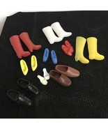 Vtg Lot 9 Pairs Of Shoes, high heels/Boots For Barbie &amp; Loafers For  Ken... - £10.24 GBP