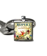 Rupert The Bear Keyring Handmade Gift Silver Plated UK Made Gift Boxed - $7.04