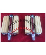 1/2&quot; PEDALS CUSTOM MADE WOOD/CHRIOME W/ORANGE REFLECTOR, LOWRIDER NEW GE... - £54.36 GBP