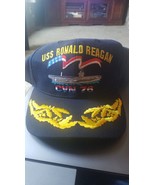 USS Ronald Reagan CVN 76 Aircraft Carrier Officer Snapback Hat Cap w/Oak... - $331.39 MXN