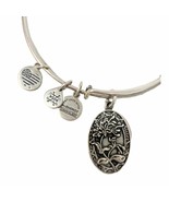 Alex and Ani Bracelet Silver SISTER Charm w/ Heart Flag &amp; Infused Energy... - £14.70 GBP