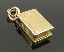 14K GOLD - Vintage Etched Holy Bible Religious Pendant - GP308 - £170.38 GBP