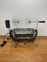 Vtg Faberware Open Hearth Broiler Rotisserie Full Set with Motor Silver ... - $1,731.72 MXN