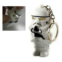 LED STORMTROOPER KEYCHAIN w LIGHT and SOUND Toy Keyring Key Chain Ring S... - $8.14 CAD