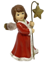 Vintage Goebel Ceramic Christmas Angel with Star Figurine - $28.49