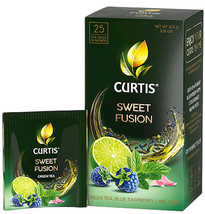Curtis Green Tea SWEET FUSION 25 Tb Made Russia No GMO Blue Raspberry Li... - £4.63 GBP