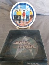 Star Trek porcelain mini plate 1991 in Original Box and crew 4.5" - £7.59 GBP