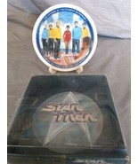 Star Trek porcelain mini plate 1991 in Original Box and crew 4.5&quot; - £7.47 GBP