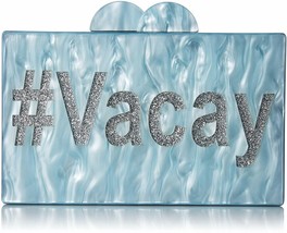#Vacay Acrylic Case Clutch Purse Small &amp; Compact Perfect For Traveling - £31.38 GBP