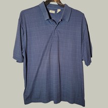 Izod Golf Polo Shirt Mens 2XL Blue Striped Short Sleeve - £11.21 GBP