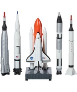5 Piece Space Shuttle and Rockets Pack Scale Diecast and Plastic Models - $24.74