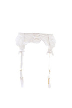 L&#39;agent By Agent Provocateur Womens Suspenders Elegant Lovely White Size S - £31.50 GBP