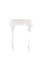 L&#39;agent By Agent Provocateur Womens Suspenders Elegant Lovely White Size S - £29.34 GBP