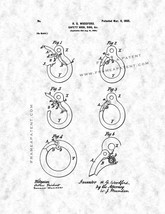 Safety Hook Ring Patent Print - Gunmetal - $7.95+