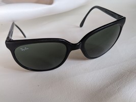 1980s Bausch Lomb BL Ray Ban L0118 Shiny Black NOAS Ski Cats 1000 Sunglasses - £87.61 GBP