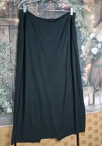 J. Jill. Wearever Collection Skirt Size 1X Black Pullon Maxi Slit - $16.83