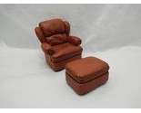 Take A Seat Raine Leather Easy Chair With Ottoman Dollhouse Furniture - $39.59