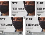 FLTR General Use Disposable Face Mask Black 75 Count Pack of 5 - $24.70