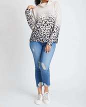 Faded Leopard Cowl Neck Sweater - £34.61 GBP+