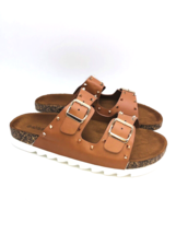 Olivia Miller Cherry Beach Studded Comfort Slide Sandals -Cognac, US 10 - £20.24 GBP