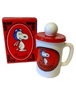 Vintage 1969 Peanuts Snoopy Milk Glass Liquid Soap Mug w Box Avon Vintag... - $278.12 MXN