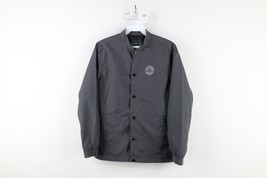 Vintage O&#39;Neill Surfing Boys Large Spell Out Button Windbreaker Jacket Gray - $34.60