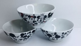 Soup / Cereal Bowl Disney 2 Mickey Mouse & 1 Minnie Mouse All Over New - $39.55