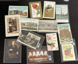 Vintage Postcards &amp; Ephemera Mixed lot Posted and Non-Posted Sticker - $14.46