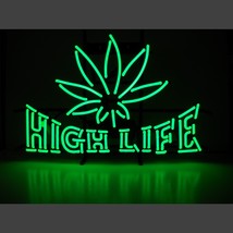 Hemp High Life Beer Bar Neon Light Sign 18&quot; x 12&quot; - £392.43 GBP