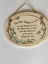 Trinity Pottery Ceramic Oval Wall Plaque Sign 80s - Best Things In Life - £11.93 GBP