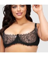 NWT Frederick’s of Hollywood 34F Mindy Open Lace Trim Cup Black Bra - €14,60 EUR