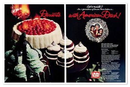 Duncan Hines Holiday Dessert Recipes Vintage 1982 2-Page Print Magazine Food Ad - £9.63 GBP