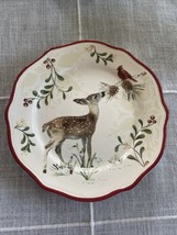 Better Homes &amp; Gardens Heritage Collection Plate Holiday Christmas Deer - £7.59 GBP