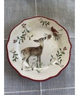 Better Homes &amp; Gardens Heritage Collection Plate Holiday Christmas Deer - £7.80 GBP