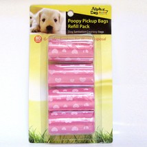 Alpha Dog Series Poopy Pick up Bags Refill Pack 40BAGS - PINK (Pack of 4) - £11.78 GBP