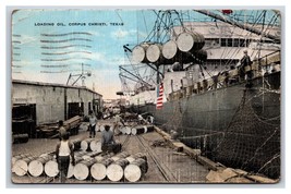 Loading Oil Corpus Christi Texas TX  Linen Postcard K16 - $1.93
