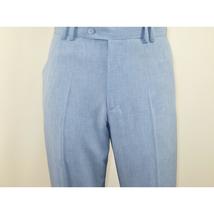 Men 2pc Walking Leisure Suit Short Sleeves DREAMS Plaid Satin 253-11 Ocean Blue image 2