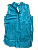Young Fabulous &amp; Broke YFB Long Sleeveless Button Shirt Blue ( XS ) - £70.94 GBP