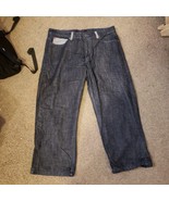 EUC VINTAGE 90s Sean John Garvey Baggy Jeans Loose Retro Wide DARK Wash ... - $64.95 CAD