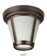 Westport Collection 1-Light Antique Bronze LED Outdoor Flush mount - $65.15 CAD