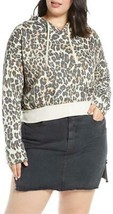 NWT Womens Plus Size 3X Nordstrom BP Animal Print Longsleeve Crop Hoodie Jacket - £15.70 GBP
