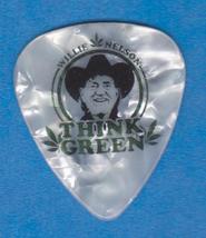Willie Nelson Guitar Pick Think Green Outlaw Country Legend Weed Pot - £23.59 GBP