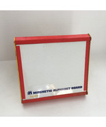Vintage educational toy 3 way activity center magnetic peg and chalkboard - $19.75