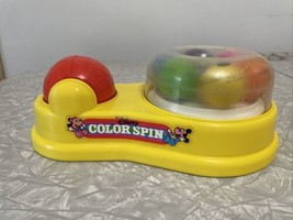 Disney COLOR SPIN Baby Mickey Mouse Toy by Mattel 1986. Six Balls. Motor... - $19.24