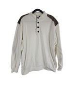Daniel Cremieux Mock Neck Sweater XL Mens White Brown Long Sleeve Pullover - £22.67 GBP
