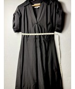 Brochu Walker Womens Collared Short Sleeve Button Up Maxi Dress Black Size M - $67.31