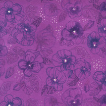 Moda PANSY&#39;S POSIES Lavender 48721 13 Quilt Fabric By The Yard - Robin Pickens - £9.27 GBP