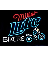 Miller Lite Motorcycle Bikers Neon Light Sign 18&quot; x 12&quot; - $499.00