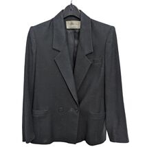 Christian Dior Black 100% Pure Wool Lined Double Breasted Blazer Jacket ... - $299.99